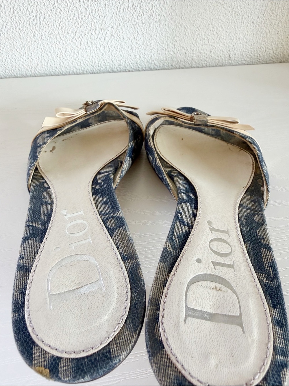 Vintage Christian Dior Oblique Lock & Key Mule Kitten Heels EU 39 - Picture 11 of 16